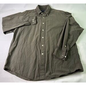 Brooks Brothers Mens Long Sleeve Button Down Check Plaid Shirt Made in Hong Kong